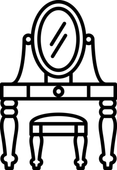 Dressing Table Laser Cut Svg File, Free Vectors File
